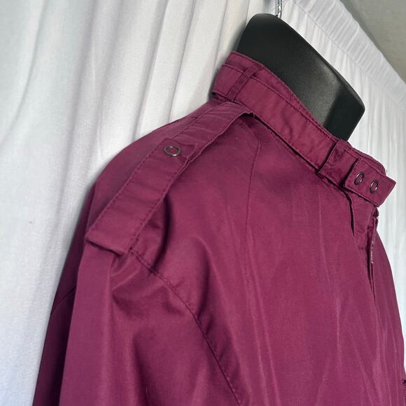 Vintage Members Only Burgundy Racer Jacket Mens 46 80s Oxblood - Picture 3 of 6